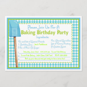 Kitchen Baking Birthday Invitations