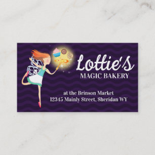 Kitchen baking fairy cake cookie cupcake business business card