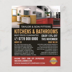 Kitchen & Bathroom Design, Kitchen/Bathroom Fitter Flyer