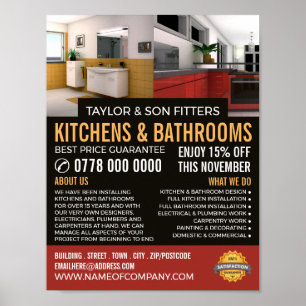 Kitchen & Bathroom Design, Kitchen/Bathroom Fitter Poster