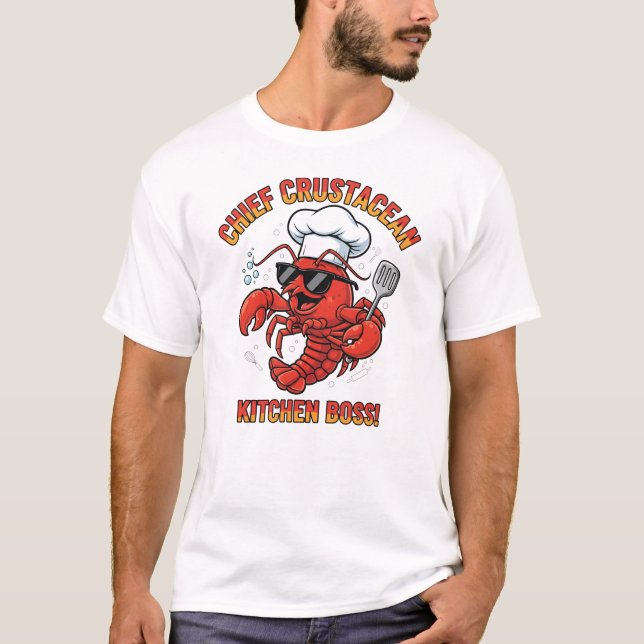 Kitchen Boss Lobster – Funny Chef Tee (Front)