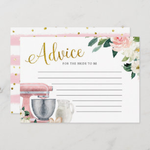 Kitchen Bridal Shower Advice Card