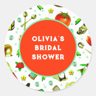 Kitchen Bridal Shower Classic Round Sticker