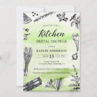 Kitchen Bridal Shower herbs spices green splashes