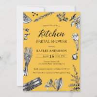 Kitchen Bridal Shower herbs spices Yellow