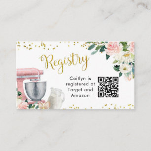 Kitchen Bridal Shower Registry Card
