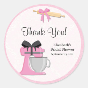 Kitchen Bridal Shower Thank You Stickers