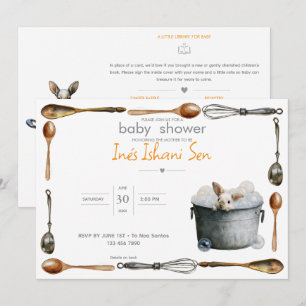 Kitchen Bunny Mischief 🐇 Baby Shower Invitation
