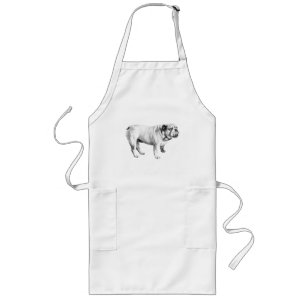 kitchen calm shade, bulldog long apron