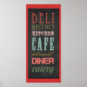 kitchen-chalkboard KITCHEN RESTAURANT DELI CAFE BI Poster
