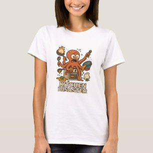 Kitchen Chaos-Multitasking octopus T-Shirt