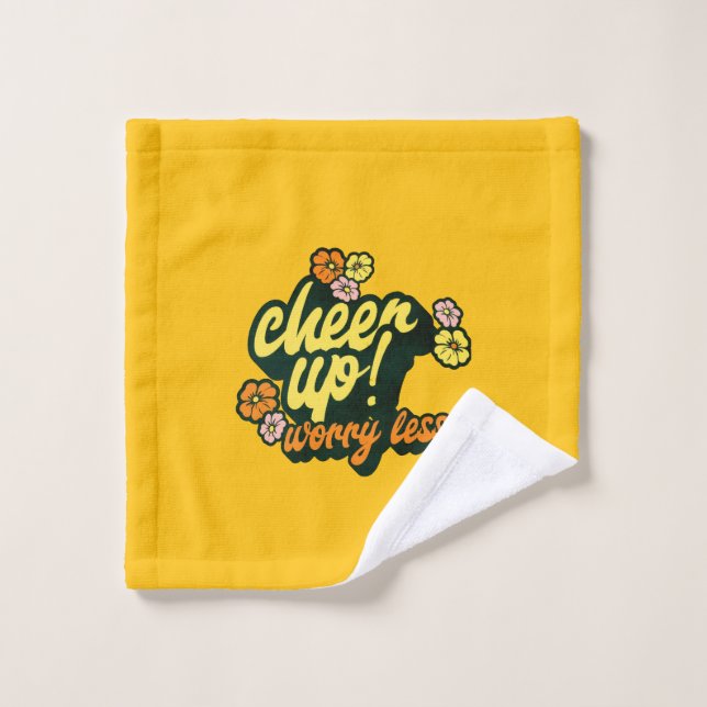 KITCHEN CHEER UP WORRY LESS WASH CLOTH (Wash Cloth)