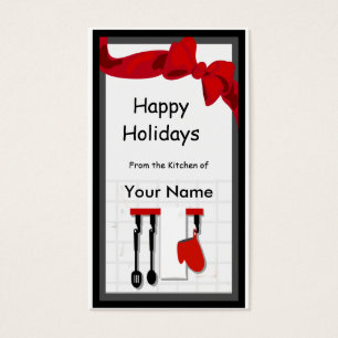 Kitchen Chef Happy Holidays Gift Tag