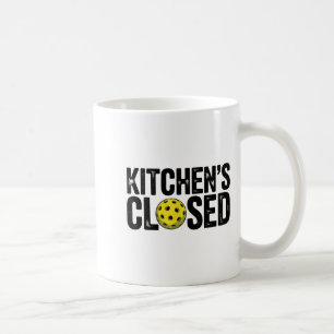 Kitchen closed vintage paddleball funny pickleball coffee mug