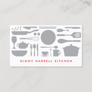Kitchen Collage on White Business Card