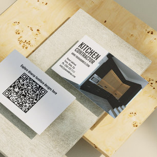 Kitchen Contractor Cabinetry Carpentry Modern Business Card