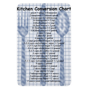 Kitchen Conversion Chart Magnet