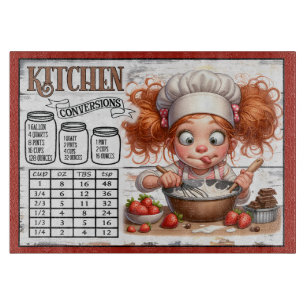 Kitchen Conversions Chart – Cute Kid Chef Cutting Board