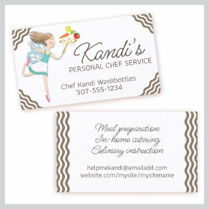 kitchen cooking fairy vegetables business card