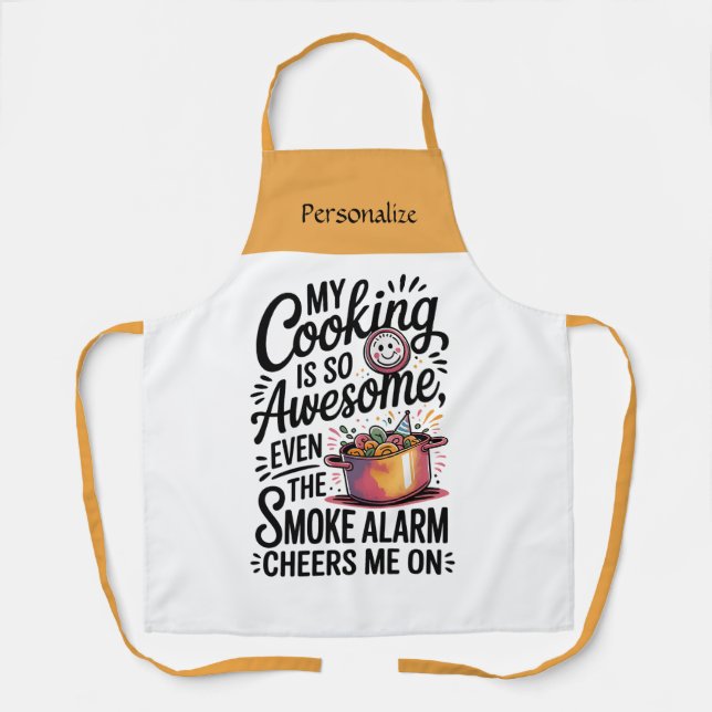Kitchen Cooking Funny Humor Quote Personalize Apron (Front)