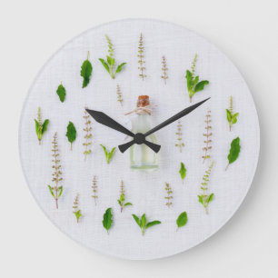 Kitchen Cooking Herbs and Oils Large Clock