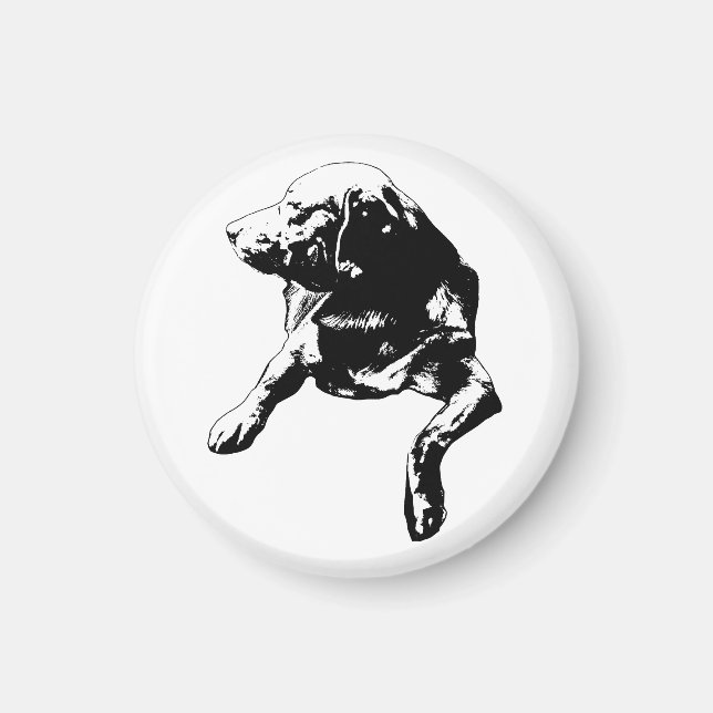 Kitchen Corner Outline: Labrador Magnet (Front)