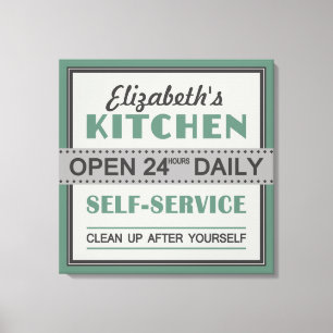 Kitchen – custom name – canvas print