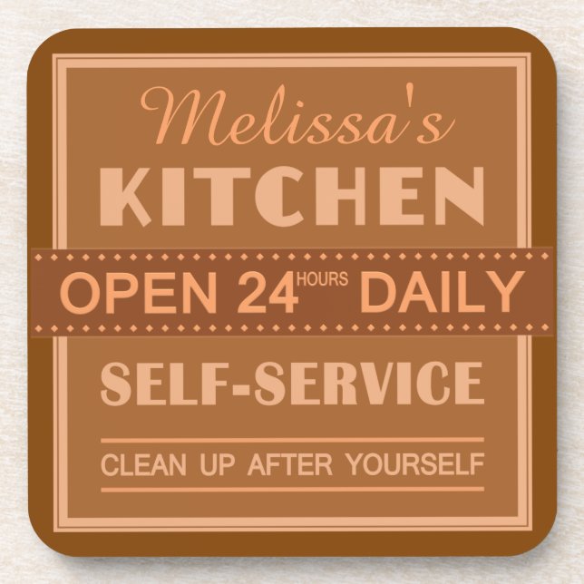 Kitchen – custom name – coasters (Front)