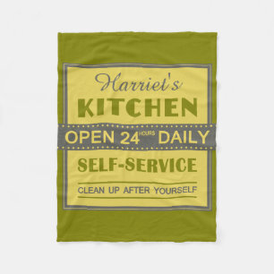 Kitchen – custom name – fleece blankets