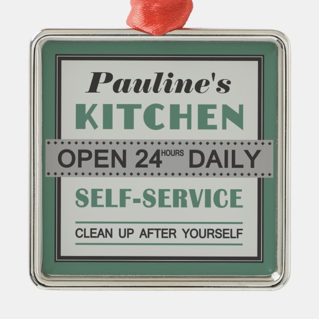 Kitchen – custom name – ornament (Front)