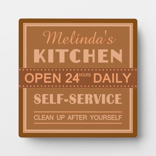 Kitchen – custom name – plaque (Front)