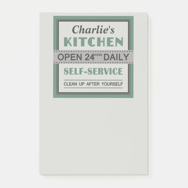 Kitchen – custom name – Post-It notes (Front)