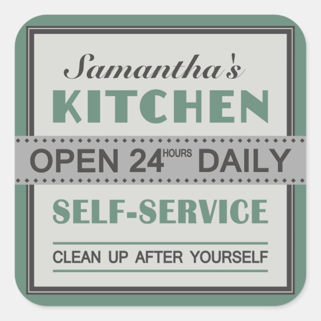 Kitchen – custom name – stickers (Front)