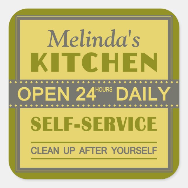 Kitchen – custom name – stickers (Front)