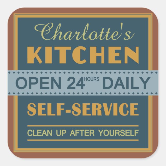Kitchen – custom name – stickers (Front)