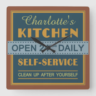 Kitchen – custom name – wall clock