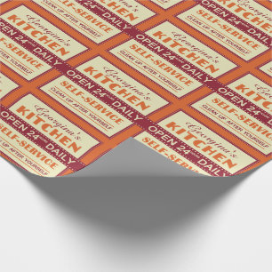 Kitchen – custom name – wrapping paper