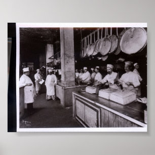 Kitchen Delmonico's Restaurant, New York NY Poster