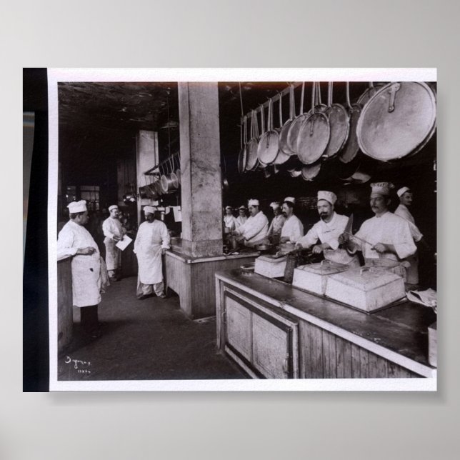 Kitchen Delmonico's Restaurant, New York NY Poster (Front)
