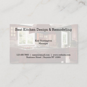 Kitchen Design And Remodeling Business Card