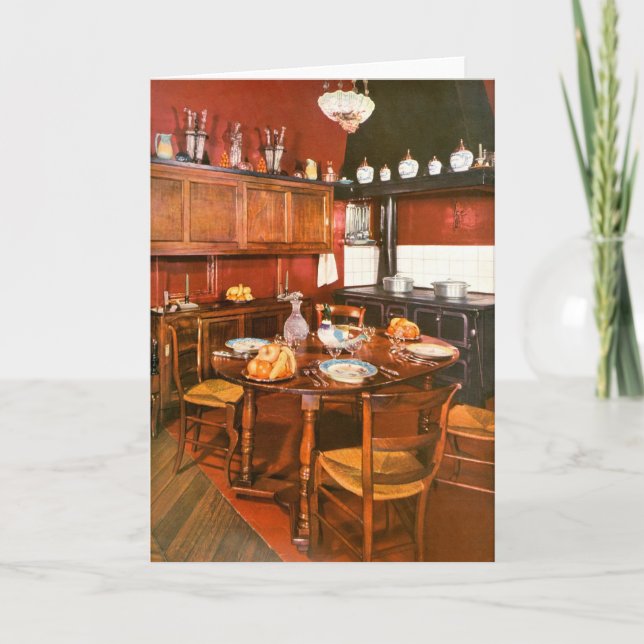 Kitchen design in the 1950s holiday card (Front)