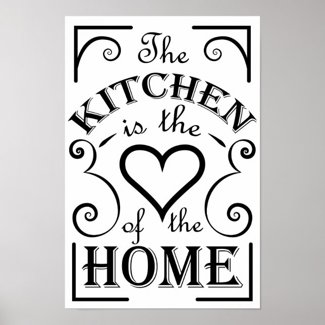 Kitchen design quote poster (Front)
