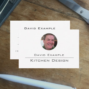 Kitchen Design with Photo of Holder Business Card