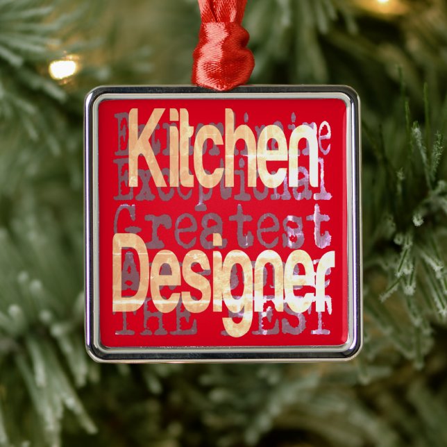 Kitchen Designer Extraordinaire Metal Ornament (Tree)