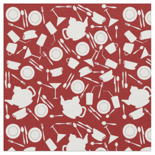 Kitchen Elements Pattern Fabric