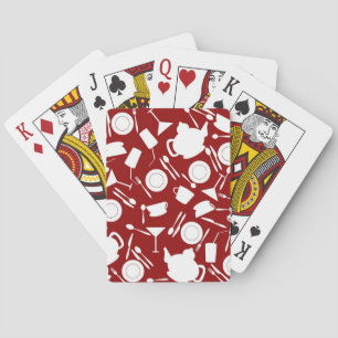 Kitchen Elements Pattern Playing Cards