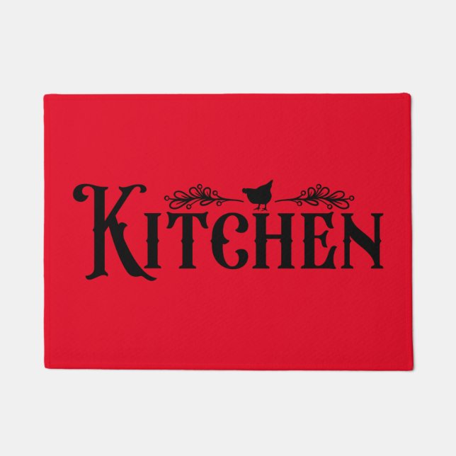 Kitchen Farmhouse Doormat with Chicken (Front)