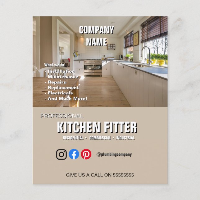 KITCHEN FITTER PLUMBING SPECIALIST  flyer (Front)