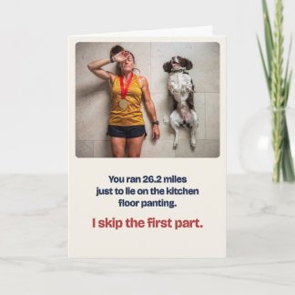 Kitchen Floor Funny Marathon Card from the Dog
