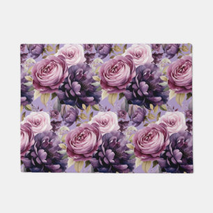 Kitchen Floor Mat - Purple Peonies